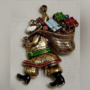 ART Santa Christmas Brooch 1520